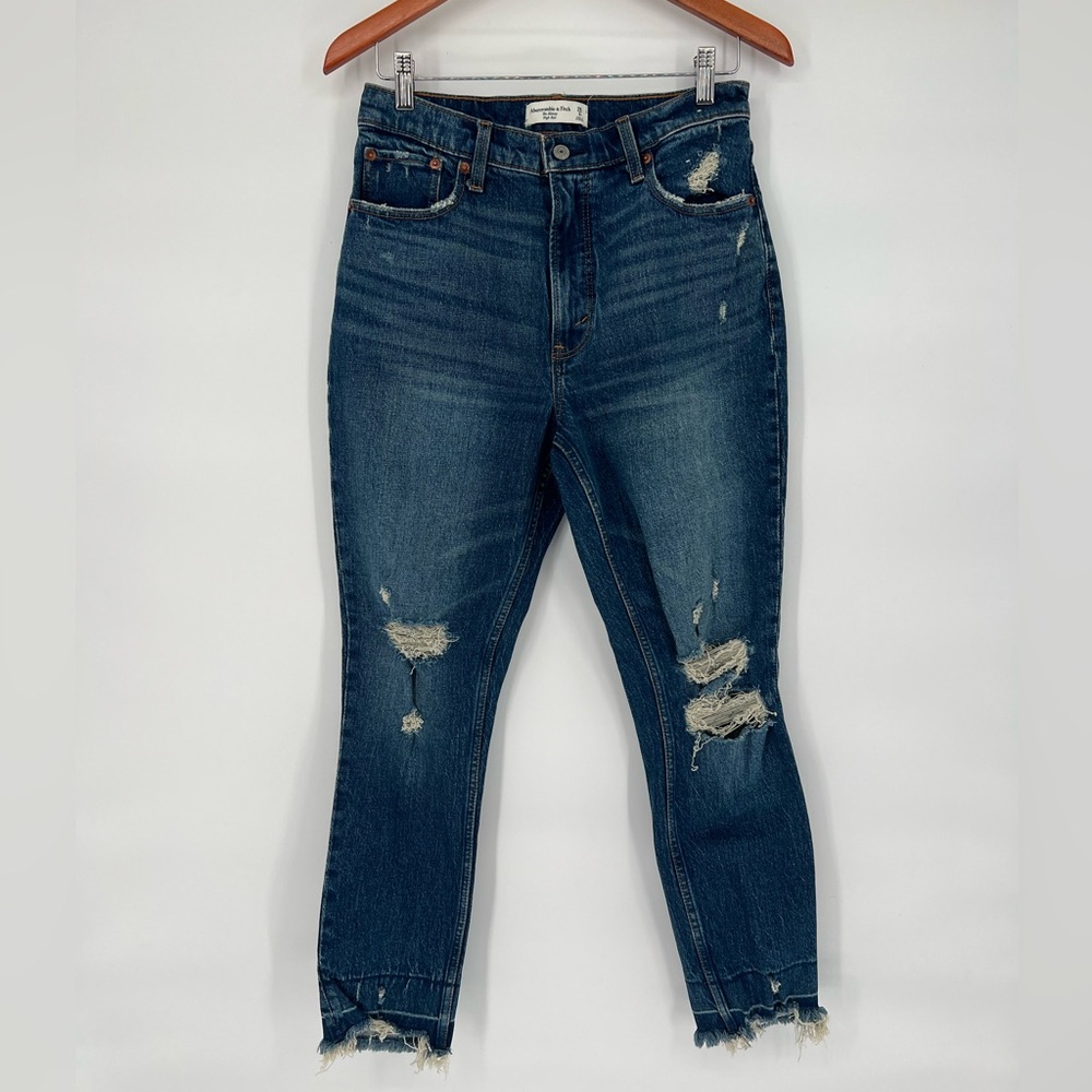 Abercrombie & Fitch Dark Blue The Skinny‎ High Rise Jeans Size 28